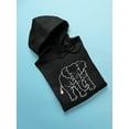 thumbnail image 3 of Elephant Silhouette Hoodie Women -Image by Shutterstock, Female Medium, 3 of 4