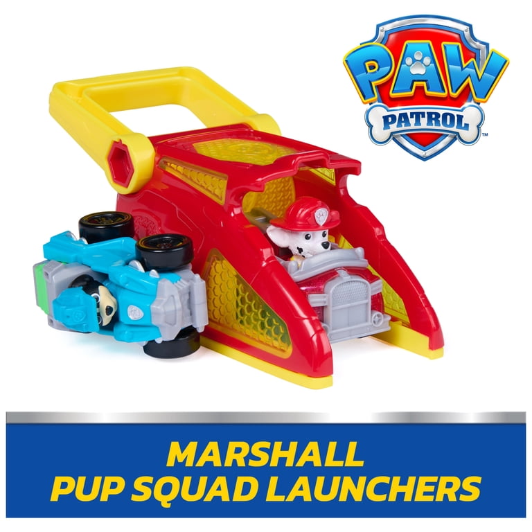 PAW Patrol Marshall Pup Squad Launchers with Rex Vehicle 2-Pack