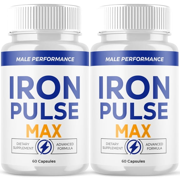 Iron Pulse Max Advanced Formula Pills All Natural Vitamin Supplement 120 Capsules