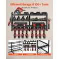 thumbnail image 4 of VEVOR Power Tool Organizer Wall Mount, 4-Layer Storage Rack with 8 Drill Holders, Tools Holder and Storage Rack with Screwdriver Holder, Garage Tool Organizer for Garage, Workbench, and Workshop, 4 of 9