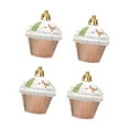 thumbnail image 4 of Adornos navideños BLESIY 4 colgantes de postre con purpurina para cupcakes de Navidad café, 4 of 8