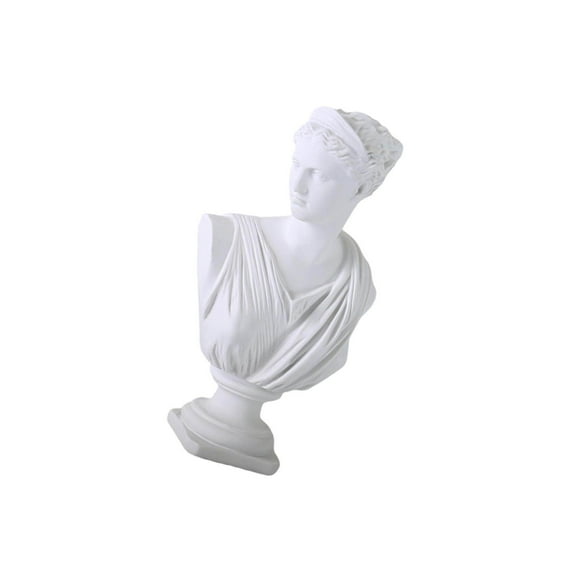 facefd Diana Head Statue Bust Resin Greek Mythology Nordic Art portraits statue collectible Decor Sculpture White