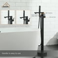 thumbnail image 4 of CASAINC Single Handle Floor Mounted Bath Tub Faucet, Freestanding in Matte Black, 4 of 8