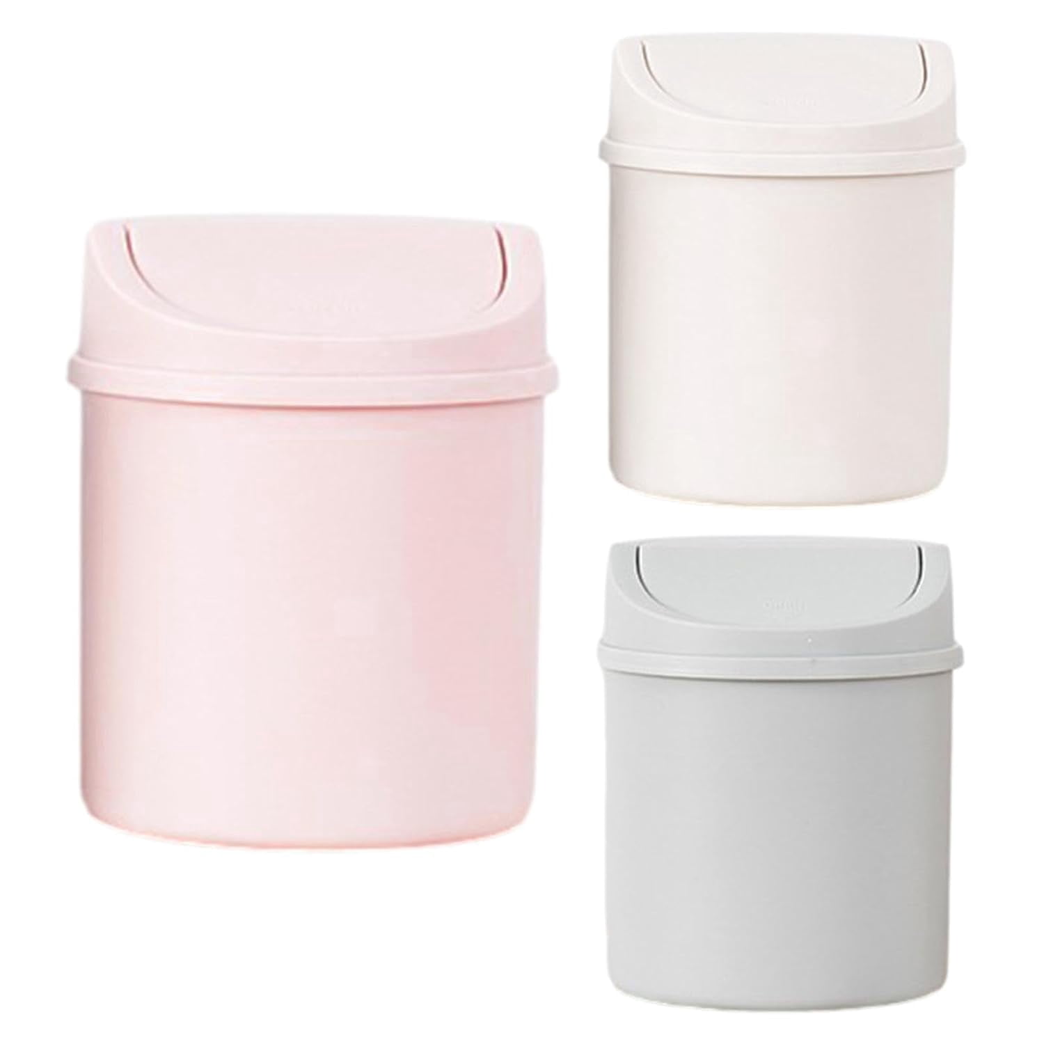 LAICAIW Desktop Mini Trash Can, Desk Bin with Lid, Countertop Trash Can, Portable Small Dustbin, Mini Desktop Trash Bin, Small Trash Can with Lid, Modern Desk Waste Bin for Bathroom Vanity, Desktop,