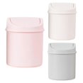 thumbnail image 1 of LAICAIW Desktop Mini Trash Can, Desk Bin with Lid, Countertop Trash Can, Portable Small Dustbin, Mini Desktop Trash Bin, Small Trash Can with Lid, Modern Desk Waste Bin for Bathroom Vanity, Desktop,, 1 of 7