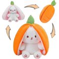 thumbnail image 1 of Conejito de peluche blando, bonito conejito de Pascua, muñeco de peluche de fruta, zanahoria, fresa, almohada, juguete de conejito de peluche para bebé, zanahoria de tamaño pequeño, 1 of 5