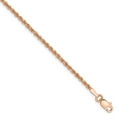 thumbnail image 2 of 14K Rose Gold 1.75mm Diamond Cut Rope with Lobster Clasp Chain Necklace Size 24, 2 of 4