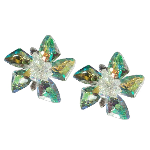 2 Piezas DIY de de cristal Flor de de imitación Hebilla de Extraíble Clips de de Salvador Dije de zapato de cristal