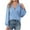 Sky Blue, variant on Diufon Womens Pullover Tops Fall Solid Color Casual Loose Blouses V Neck Long Sleeve Tops