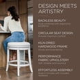thumbnail image 7 of Maven Lane Alexander Backless Counter Stool in White Oak Finish w/ Natural Color Fabric Upholstery, 7 of 7