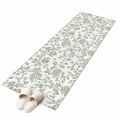 thumbnail image 2 of 2x6 Kitchen Runner Rug, Green Leaf Flower Non-Skid Rubber Backing Large Rectangle Rugs - Living Room Bedroom Home Office, Vintage Farmhouse Bohemian Spring Indoor Floor Mat Carpets Washable Rug, 2 of 9