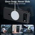 thumbnail image 2 of Magnetic Case for Google Pixel 6, Translucent Matte Anti-Fingerprint,Compatible with MagSafe,Slim Fit Shockproof Protective Phone Case for Pixel 6 Case (Transparent Black), 2 of 12