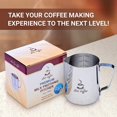 thumbnail image 1 of Jarras de vapor de 350 ml - Medidas en ambos lados en el interior - Copa de espuma para máquinas de espresso, espumador de leche, Latte Art - Jarra de acero inoxidable, 1 of 2