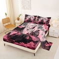 thumbnail image 2 of Homewish Pink Flower Victorian Castle Bed Sheets for Teens, Magical Moon Halloween Full Size Sheets, 4pcs, 1 Flat Sheet, 1 Fitted Sheet and 2 Pillowcases, 2 of 5
