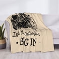 thumbnail image 4 of Vsdgher Let The Adventure Begin Pattern Fleece Throw Blanket, Horizontal Fleece Bedding Home Decor for Couch & Bed All Season Use -60"x50", 4 of 7