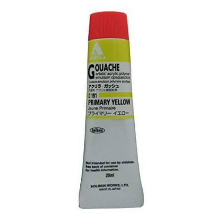 - HOLBEIN ARTISTS COLORS D191 ACRYLA GOUACHE 20ML PRIMARY YELLOW