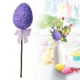 thumbnail image 2 of CoreLiving Easter Tree Ornaments Glitter Egg Picks Wooden Stake Decoration for Spring Branches Vase Fillers Artificial Flowers Home Garden, Assorted Colors, 2 of 9