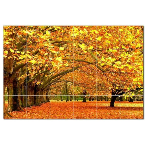 Trees Forest Ceramic Tile Mural Kitchen Backsplash Bathroom Shower, 401656-XL64