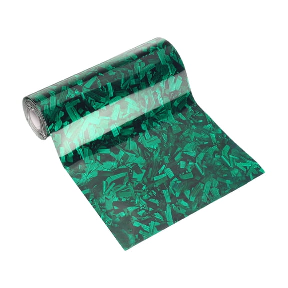 Uxcell Carbon Fiber Vinyl Wrap 12" x 1.6ft PET Self-Adhesive Car Sticker Green
