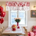 thumbnail image 6 of Happy Valentine's Day Valances for Windows, Romantic Simple Red Pink Love Heart Rod Pocket Valance Short Window Treatments Curtains for Kitchen Bathroom Bedroom Decor, 42 x 12 Inches, 6 of 9