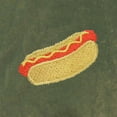 thumbnail image 2 of Dalix Hot Dog Embroidered Fleece Hoodie Mineral Wash Long Sleeve Sweatshirt Mens in Olive S Small, 2 of 5