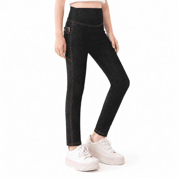 CALLINOX Girls Leggings High Waist Stretch Athletic Yoga Pants With Pockets For Kids 4T-16