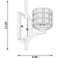 thumbnail image 4 of Vanity Art 1 Light Dimmable Weathered Black Armed Sconce Lighting | Modern Fixtures Accent Wall Lights for Bedroom Entrance Doorway Dining Room Living Room Hallway Bathroom Scones S4001BK-BS01, 4 of 5