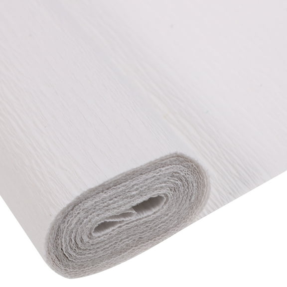 ifundom Crepe Paper White For Diy Craft And Gift Wrapping 1Pack 98x19in
