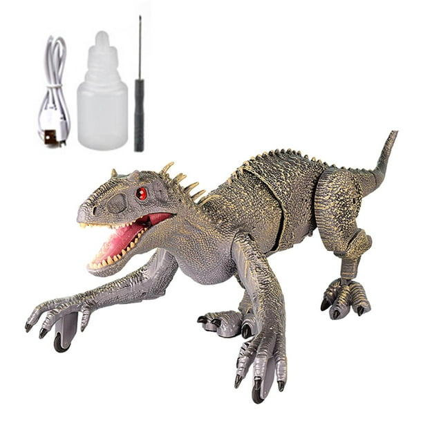 Dinosaurio RC,Dinosaurio De Control Remoto Realista Caminando Rugiendo,juguetes de dinosaurios iluminan el juguete para caminar con control remoto,Juguetes de dinosaurio Velociraptor de
