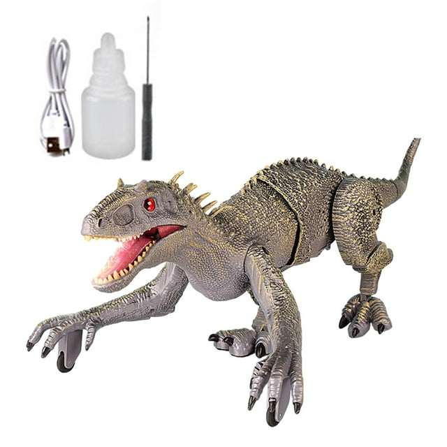 Dinosaurio RC,Dinosaurio De Control Remoto Realista Caminando Rugiendo,juguetes de dinosaurios iluminan el juguete para caminar con control remoto,Juguetes de dinosaurio Velociraptor de
