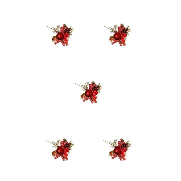 Cateissary Navidad flores artificiales rama plástico decoración guirnalda granja boda pared jardín Navidad árbol cumpleaños Type5 NO5 Cateissary CBP443283