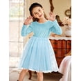 thumbnail image 4 of Arshiner Girl Dress Toddler Tutu Velvet Tulle Long Sleeve Special Occasion Dresses, 4 of 6
