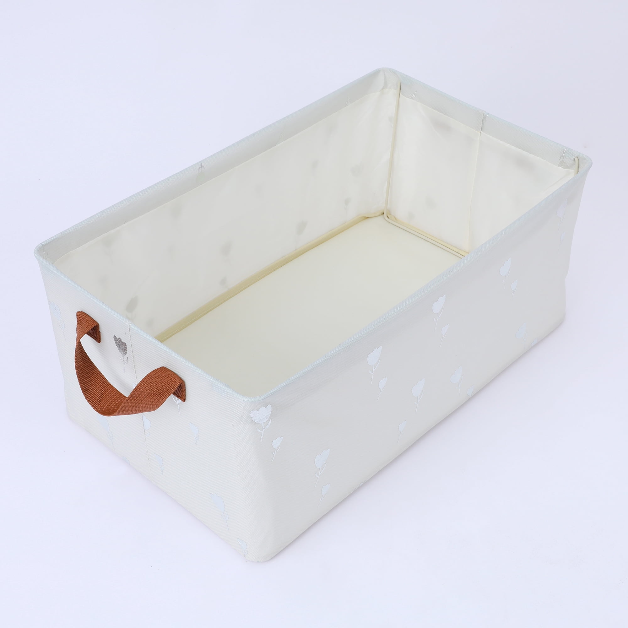 Unique Bargains Fabric Storage Cube Storage Bin Storage Basket Beige