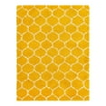 thumbnail image 3 of Unique Loom Trellis Shag Collection Area Rug - Ruby (10' 8" x 14' Rectangle Yellow/Ivory), 3 of 11