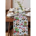 thumbnail image 2 of Table Runners 48 Inches Long Dress Scarves, Christmas Farmhouse Kitchen/Dining Table Runner, Short Coffee Tablerunners, Western Cow Cactus Xmas Balls Botanical Blue 13x48 Inch, 2 of 7