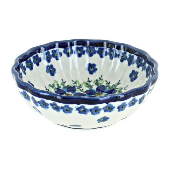 Blue Rose Polish Pottery Kalina Small Scallop Dish