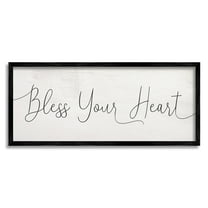 Stupell Industries Bless Your Heart Charming Southern Spiritual Sentiment, 13 x 30, Designed by Daphne Polselli