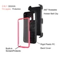 thumbnail image 7 of Mignova Galaxy A50 Space/A30/A20 Case,Heavy-Duty Shockproof Full Body Protection Rugged Hybrid Case with Rotating Belt Clip and Bracket for Galaxy A50 Space/A30/A20 case(Rose red), 7 of 7