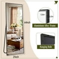 thumbnail image 6 of BEAUTYPEAK 64"x21" Full Length Mirror Rectangle Body Dressing Floor Standing Mirrors, Black, 6 of 8