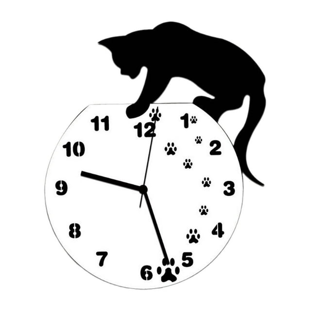 Reloj de pared Reloj colgante de pared Relojes decorativos para paredes Reloj de pared de animales para huella