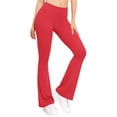 thumbnail image 4 of Tqcoqu Flare Leggings for Women,High Waist Lifting Up Yoga Pants,Business Workout Casual Slim Fit Pant for Daily,Hot Pink Women's S-XXL, 4 of 8