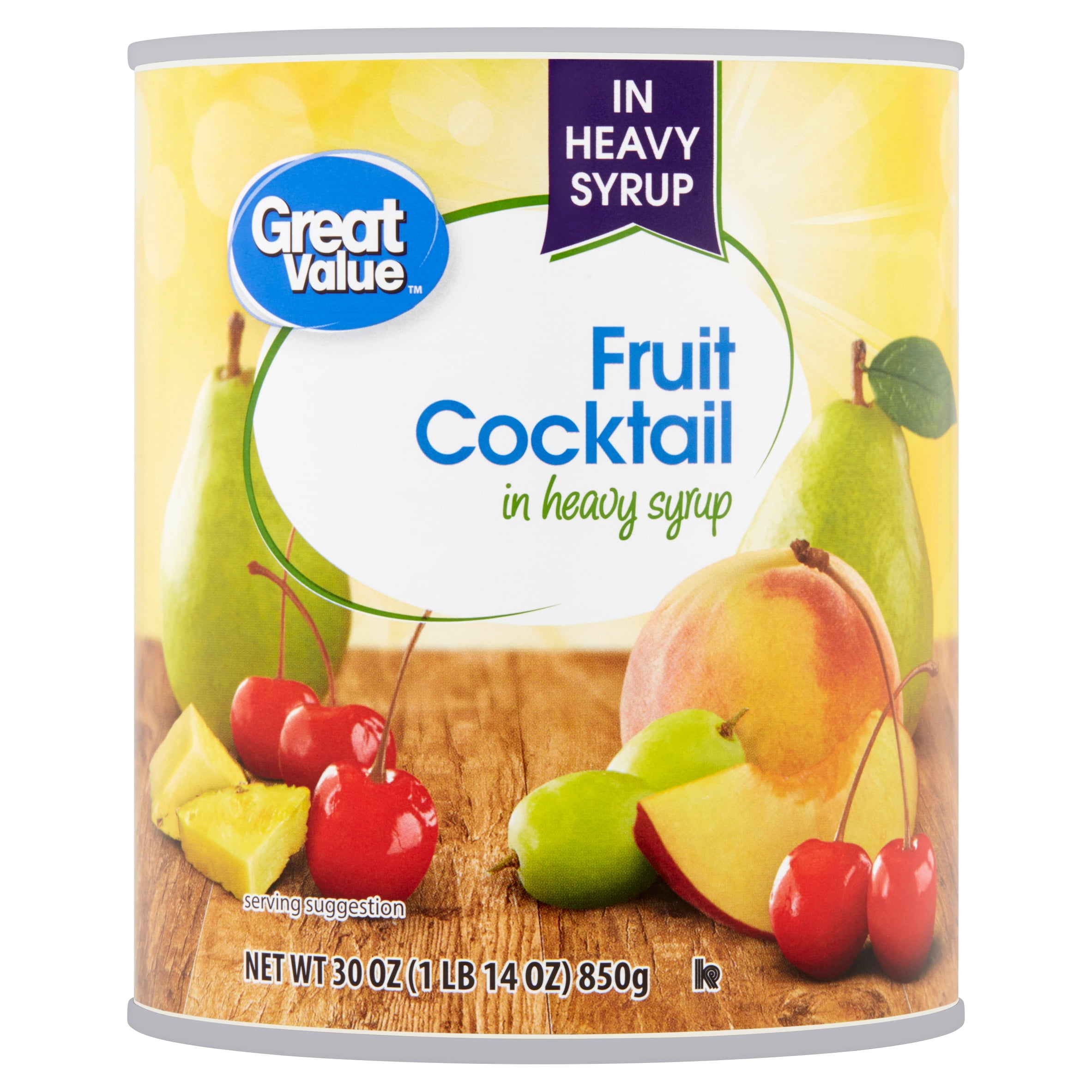 Great Value Fruit Cocktail in Heavy Syrup, 30 oz