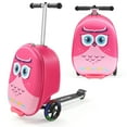 thumbnail image 1 of VEVOR Ride-on Luggage 20-inch Kids Scooter Suitcase with Flash Wheels Pink, 1 of 9