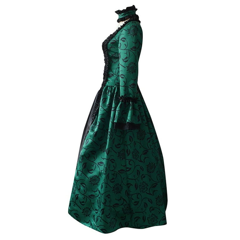 victorian era green dresses Venetia Dress - Victorian Check - Green and Pink
