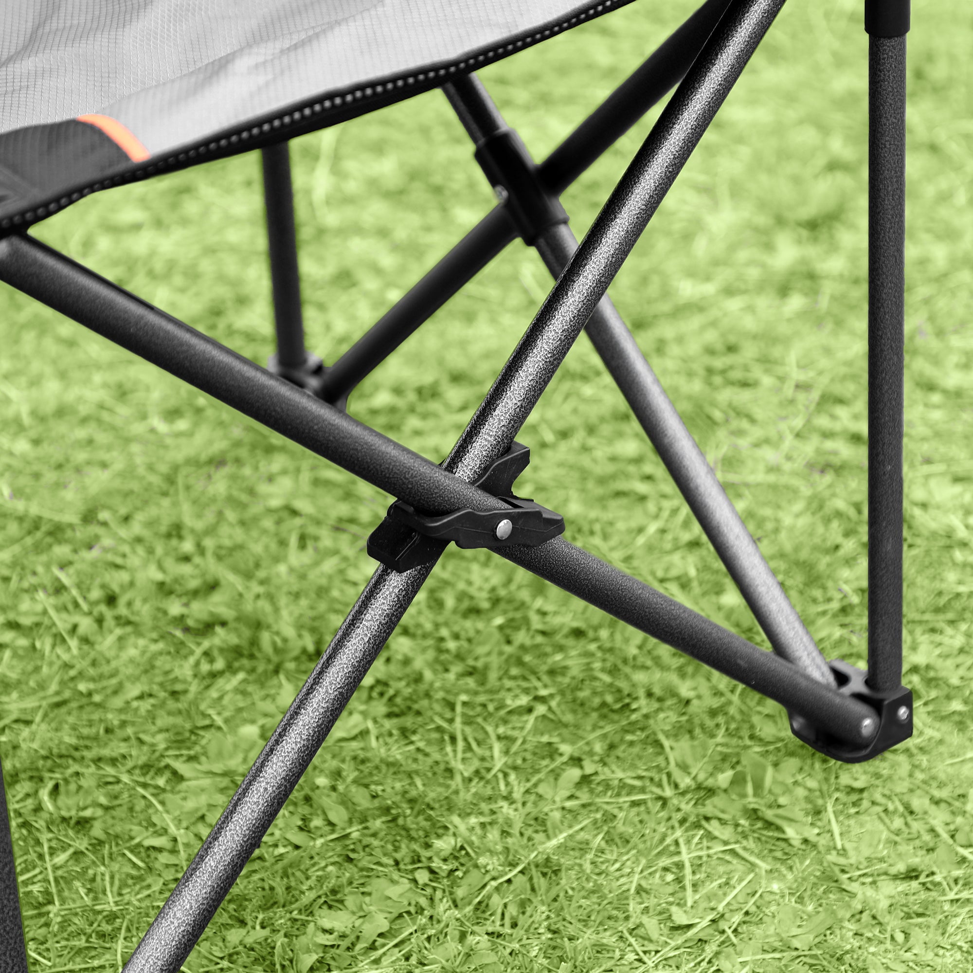 MF Studio Oversized Folding Camping Chair Heavy Duty Steel Frame Portable Padded Chairs with Cooler Bag & Cup Holder, Lightweight Lawn Chairs, Blue