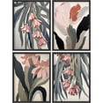 thumbnail image 5 of PixonSign Framed Wall Art Pastel Floral Paintings in Soft Tones Posters, Set of 4 Nature Wildflowers Botanical Illustrations Wall Decor, Adhesive Canvas Prints for Home Decor - 11"x14" Black, 5 of 5