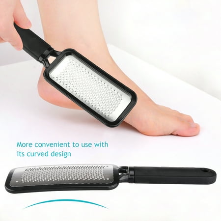 PIXNOR Stainless Steel Foot Exfoliating Scrubber Cleaner File (Black)