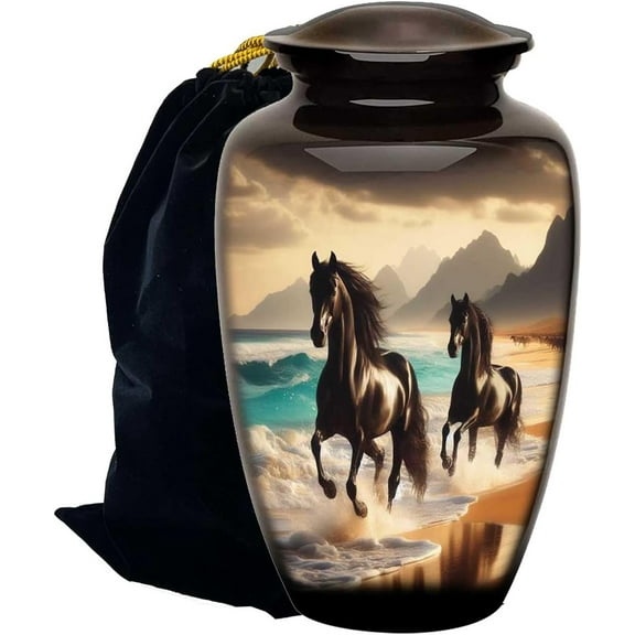 Horses urn, Cremation Urnsild  for Human Ashes Adult Adult Male Cremation Ashes Adult Female, Funeral Urns for Human Ashes Adult Man, Large Urn for Ashes for..
