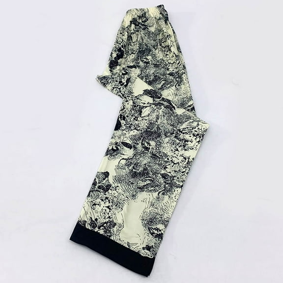 ALLLIST Tie Dye Pajamas Women Knit Sleep Pants Soft Sleepwear for Ladies M-2XL