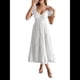 thumbnail image 3 of Vestido Midi Informal de Verano para Mujer, con Mangas , Escote en V, Fruncido y Volantes Escalonados. S, 3 of 8